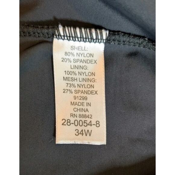 Roaman's Swim Women's Tankini Swimsuit Top Size 34W Black Padded Bra - Picture 6 of 9